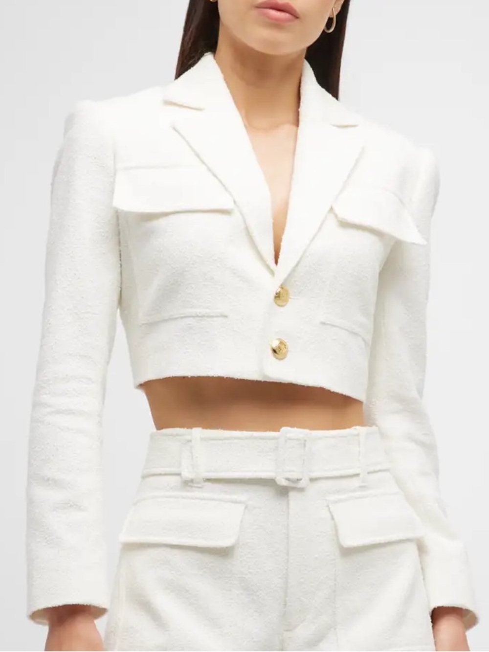 A.L.C. Banks Cropped Tailored Jacket Blazer in Off-White, size 6